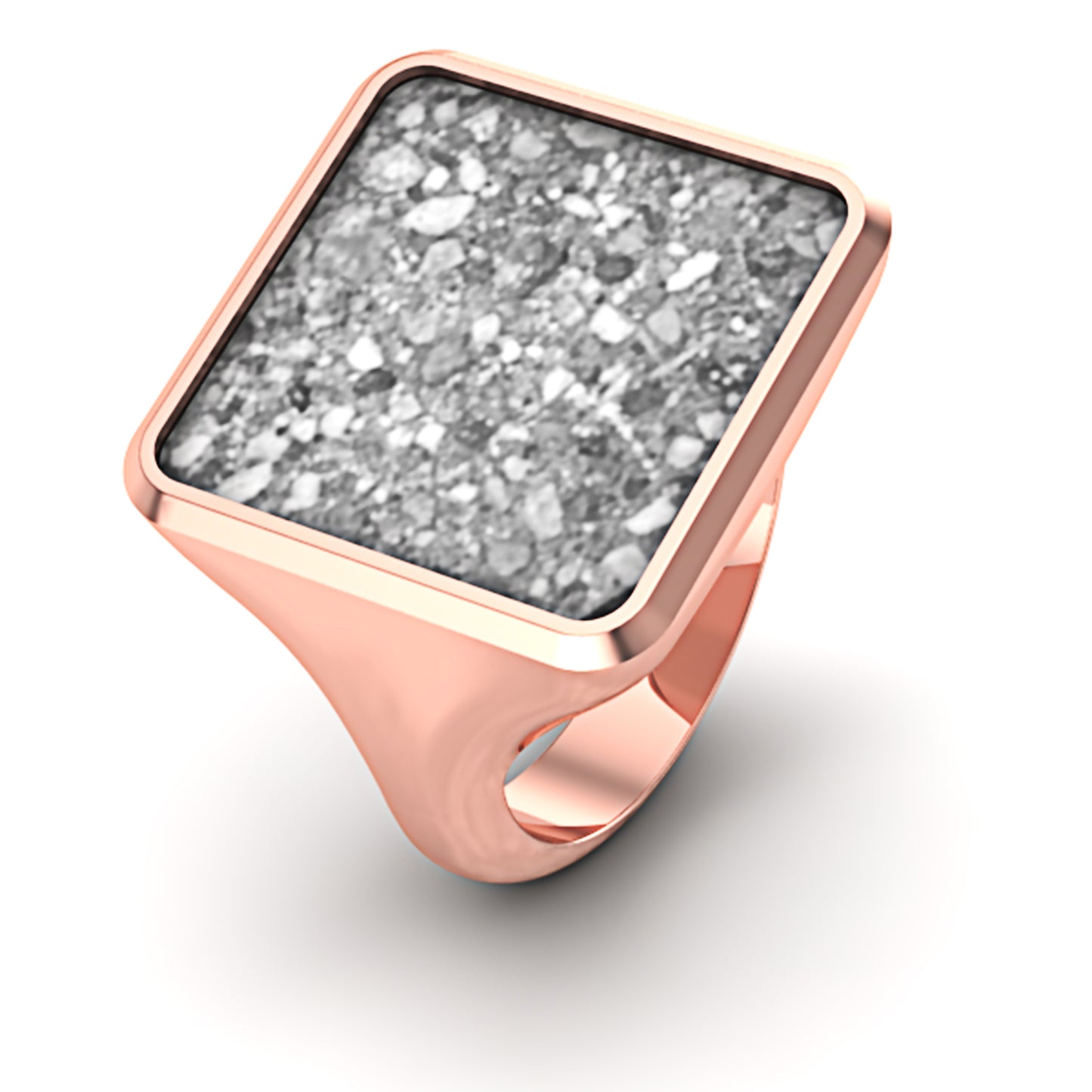 Vierkante hars zegelring