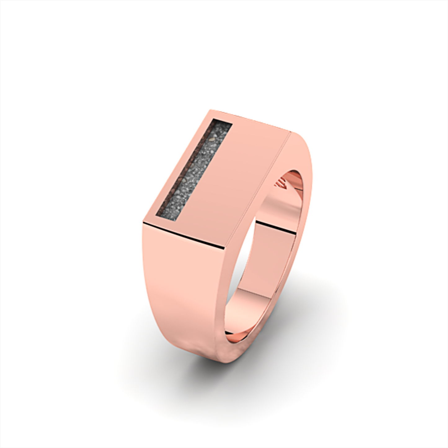 Zegelring-rechthoekig-horizontaal-smalle streep-hars-roodgoud